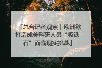 总台记者观察丨欧洲欲打造成美科研人员“吸铁石”面临现实挑战